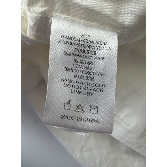 Sunday in Brooklyn x Anthropologie V-Neck White Wrap Top Women's Medium NEW - Picture 7 of 10